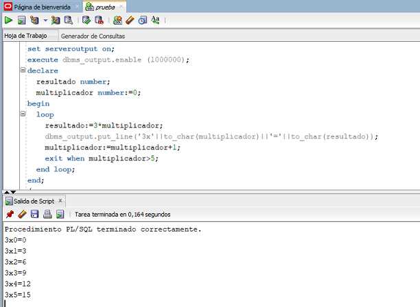 SQL Developer loop