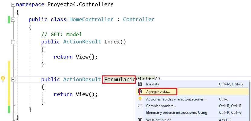 Microsoft Visual Studio - MVC con C#