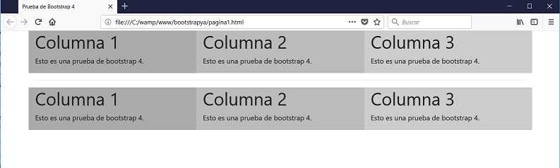 bootstrap 4 columnas de diseño automático