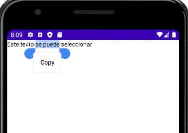 Text SelectionContainer Compose