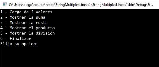 C# string de múltiples líneas