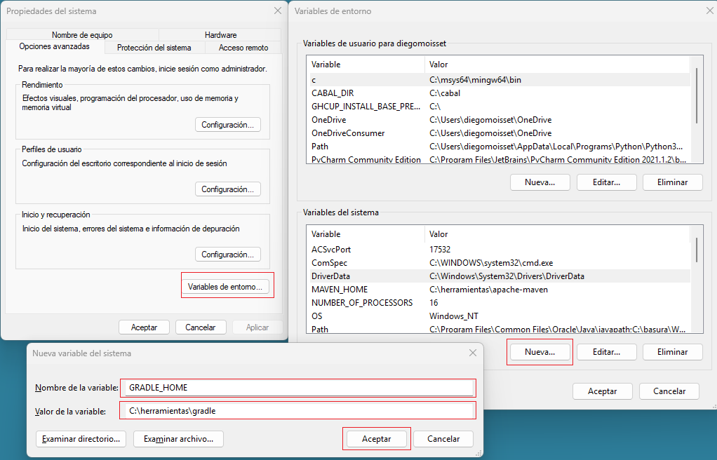 Configuración de GRADLE_HOME en Windows