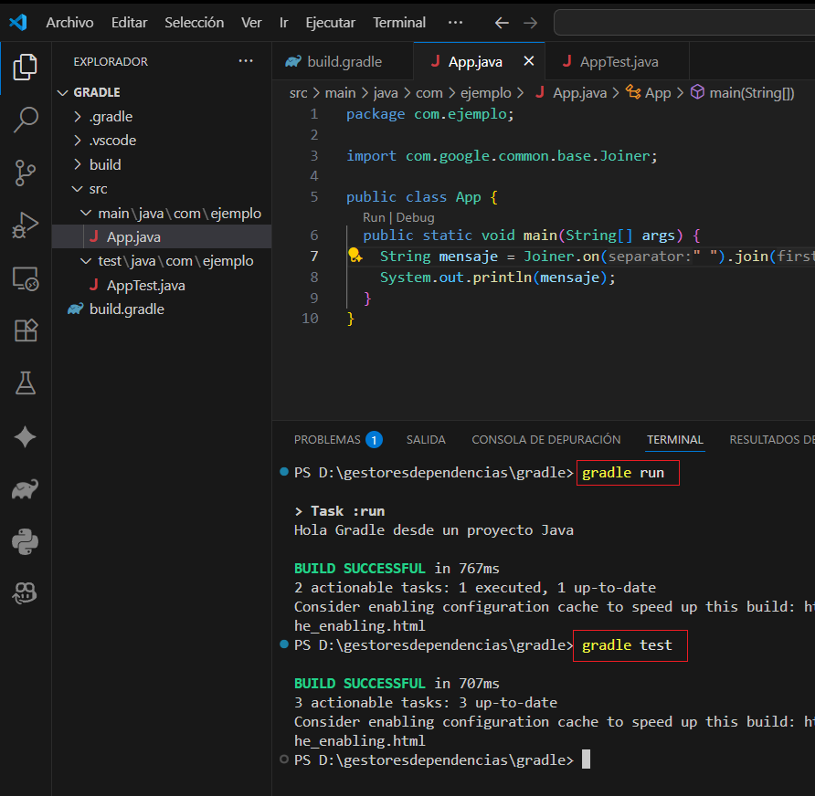 Estructura de carpetas de proyecto Gradle