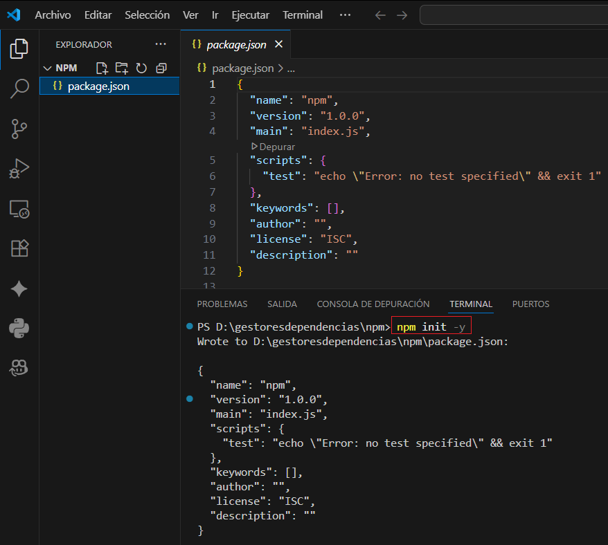 Registro en npm