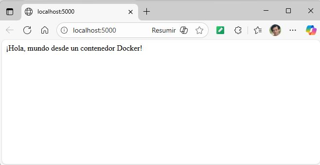 Salida del comando docker build para la aplicación Flask