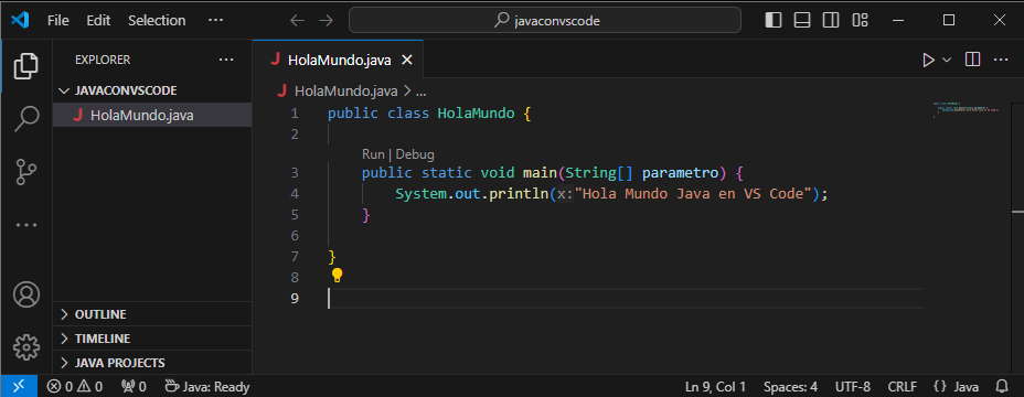 VS Code java