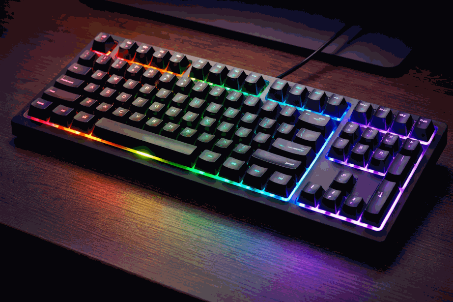 Teclado clásico sobre escritorio