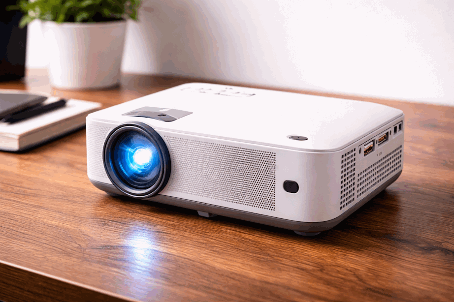 Proyector en una sala de presentaciones