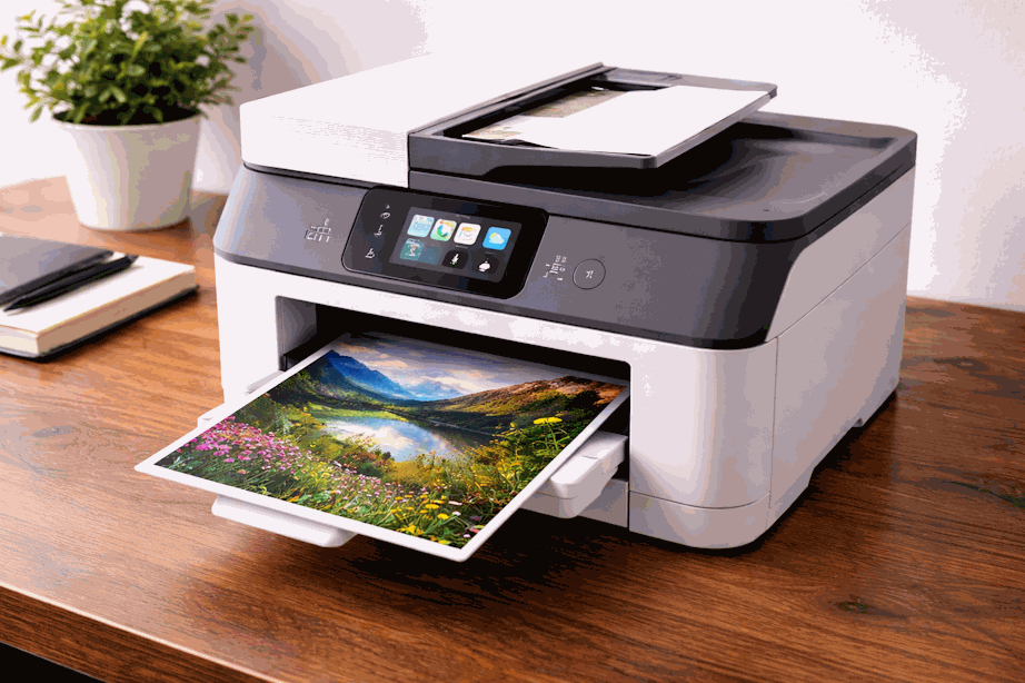 Impresora multifunción en oficina