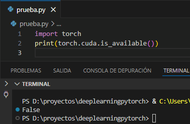 Comprobacion de disponibilidad de CUDA en PyTorch
