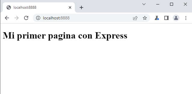 navegador ejecucion express node.js