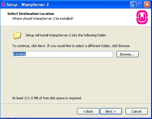 instalación del WampServer con el MySQL
