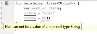 null variables Kotlin error