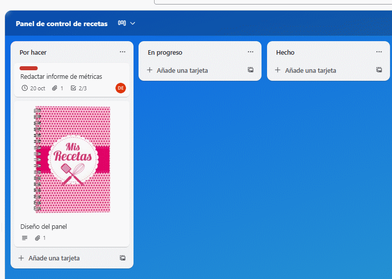 Vista previa de imagen en tarjeta en Trello