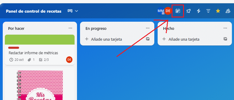 Agregar un Power-Up de Calendario a Trello